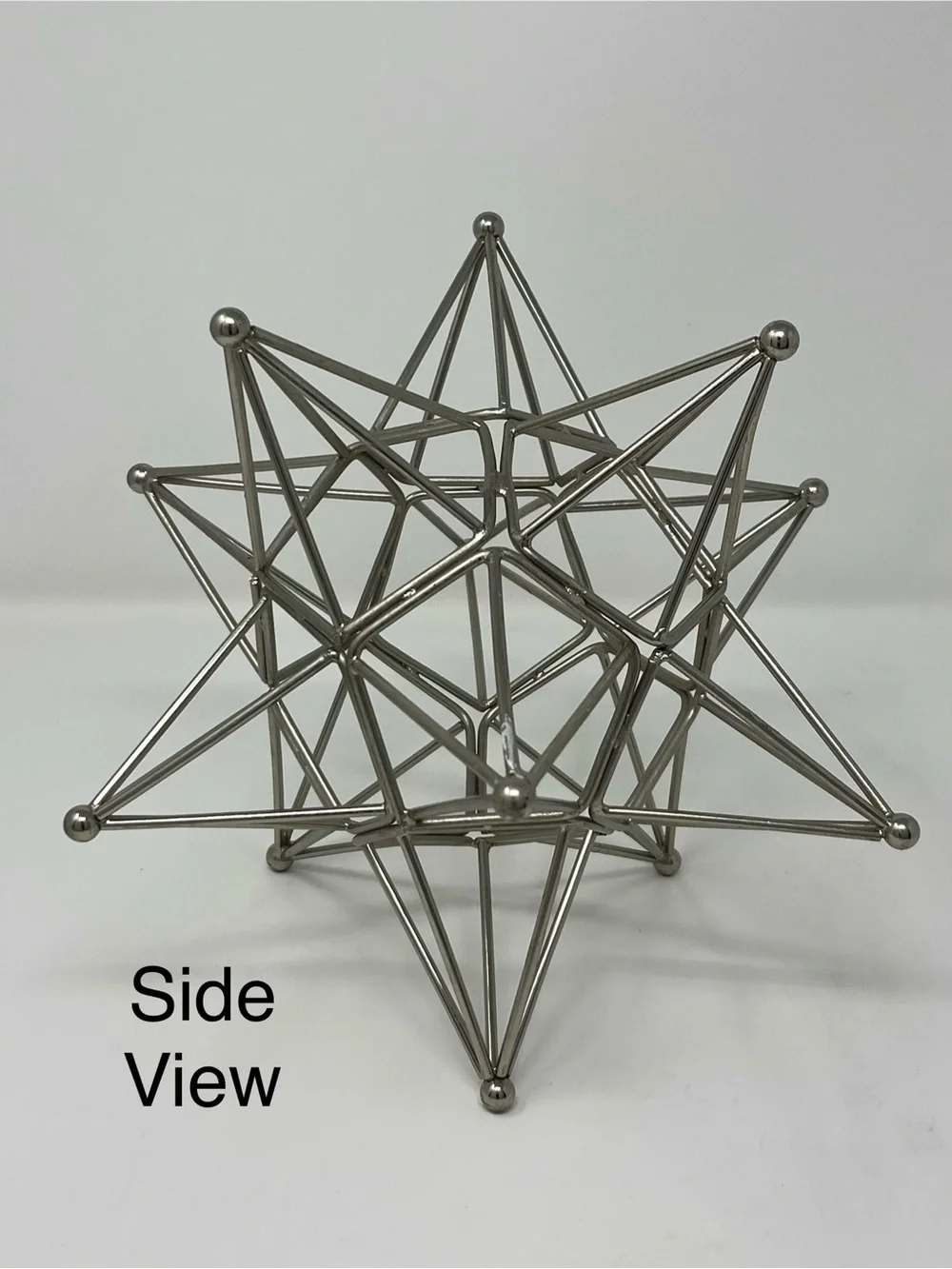 Modern Geometric Metal Sculpture Abstract Decor 9” Contemporary Table Accent
